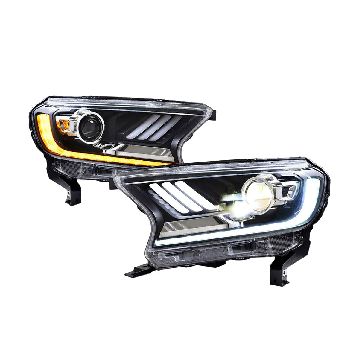 2015-2022 FORD RANGER MUSTANG STYLE SEQUENTIAL LED HEADLIGHTS