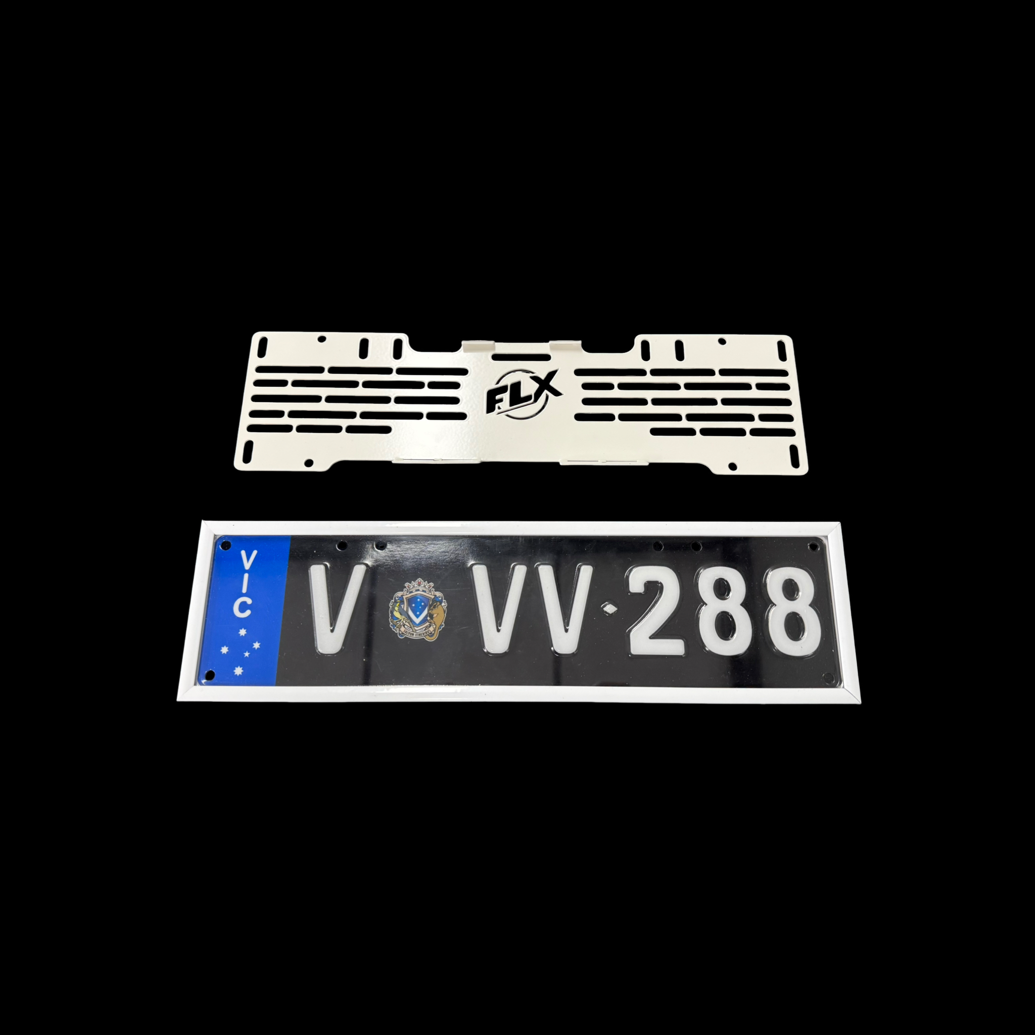 Number Plate Cover - FLX 6 Character/digit VIC Plates Matte White
