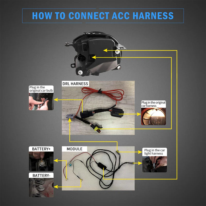 2008-2015 MINI COOPER R55 R56 R57 R58 R59 SEQUENTIAL LED HEADLIGHTS