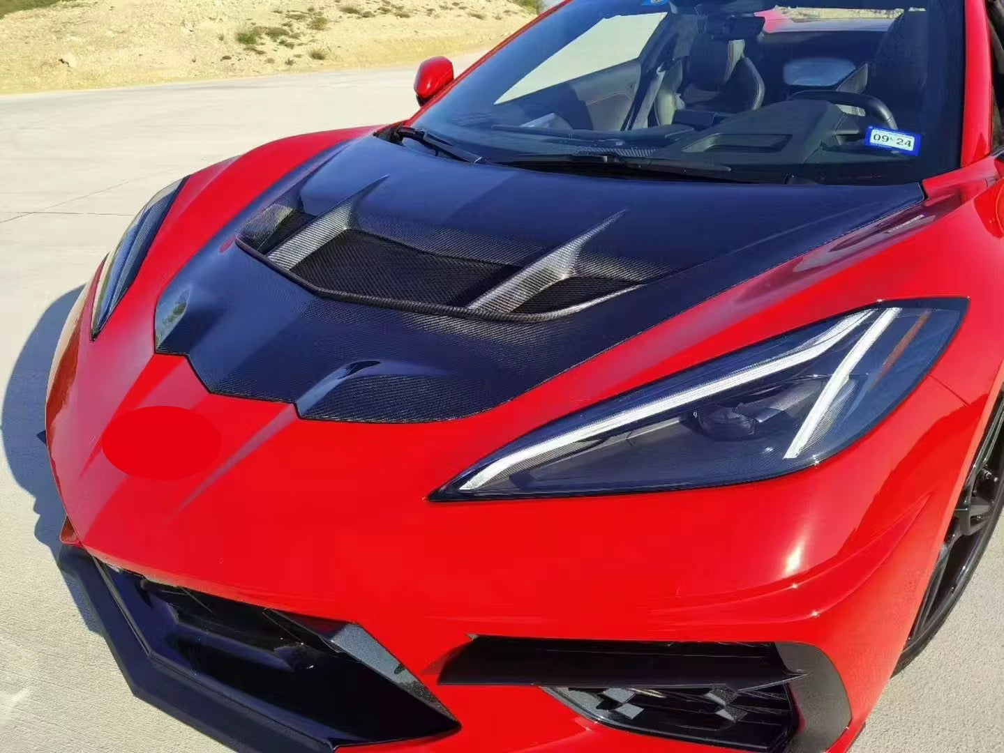 Chevrolet Corvette C8 (20+) Style C Carbon Fibre Hood | Bonnet