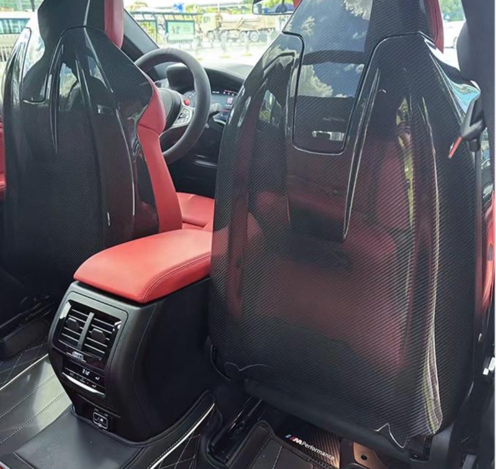 BMW G80 G81 M3 | G82 G83 M4 Full Dry Carbon Fibre Front Seat Covers | Overlays