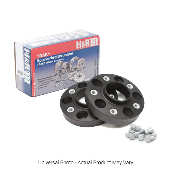 H&R Trak+ DRA Wheel Spacers PAIR 20mm Black M12x1.5, 50mm Long, 60 Deg Tapered, 17mm Head