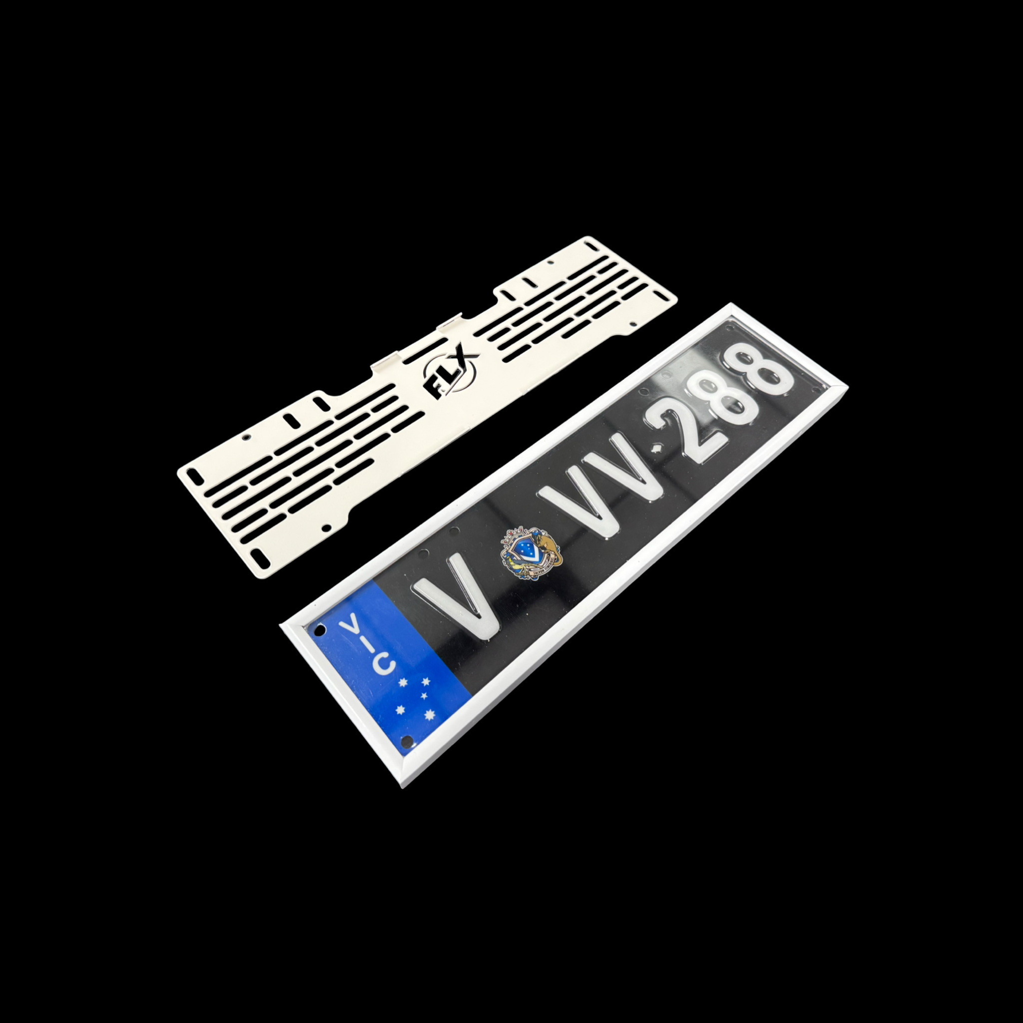 Number Plate Cover - FLX 6 Character/digit VIC Plates Matte White