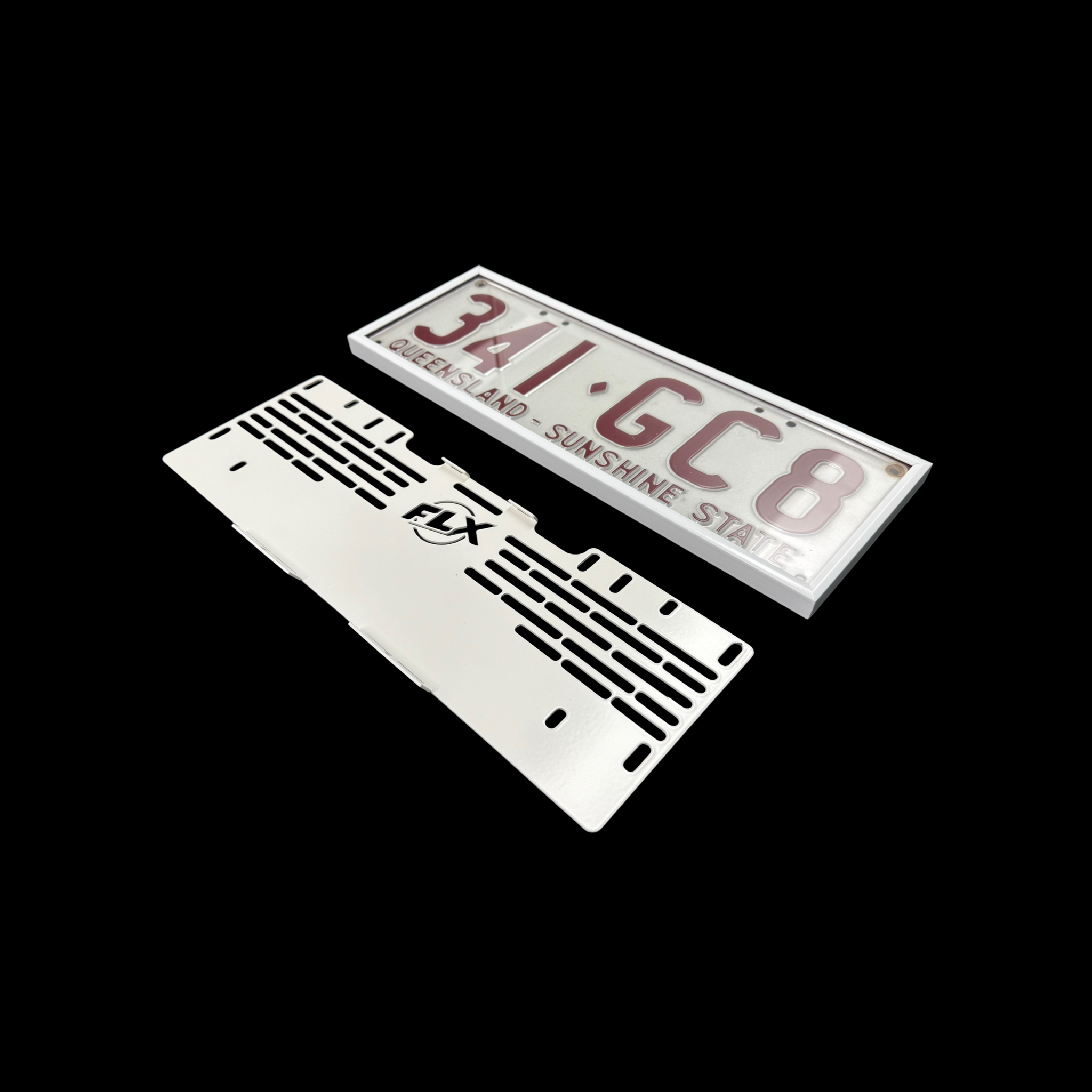 Number Plate Cover - FLX 6 Character/digit VIC Plates Matte White