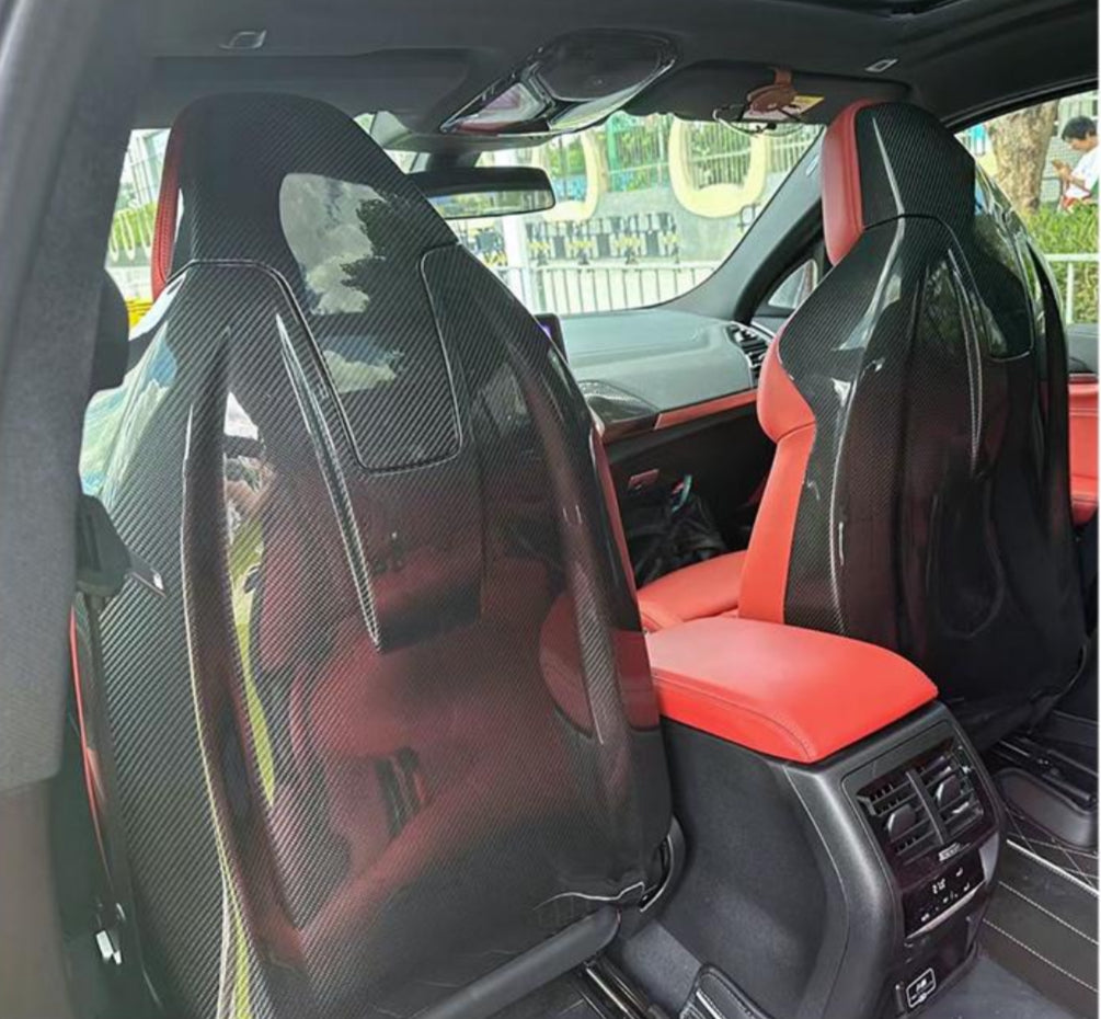 BMW G80 G81 M3 | G82 G83 M4 Full Dry Carbon Fibre Front Seat Covers | Overlays