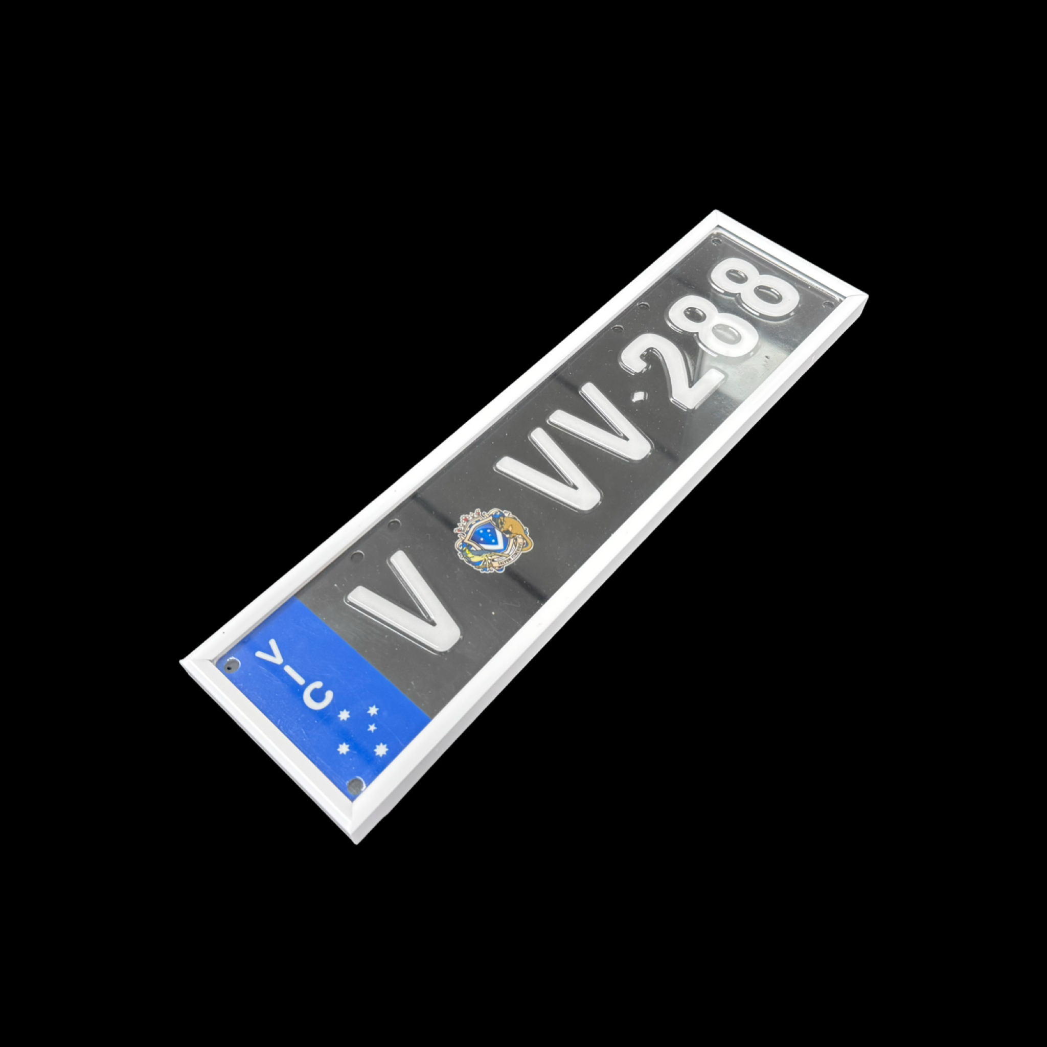 Number Plate Cover - FLX 6 Character/digit VIC Plates Matte White