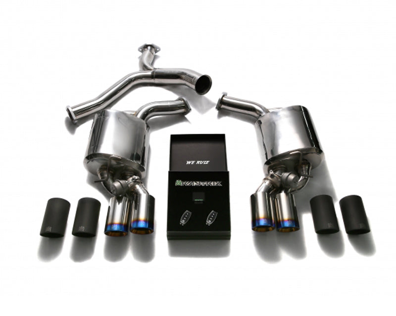 Armytrix Stainless Steel Valvetronic Cat Back Exhaust System Mercedes C43/C400/C450 W205 15-22 (Brabus Rear Diffuser)