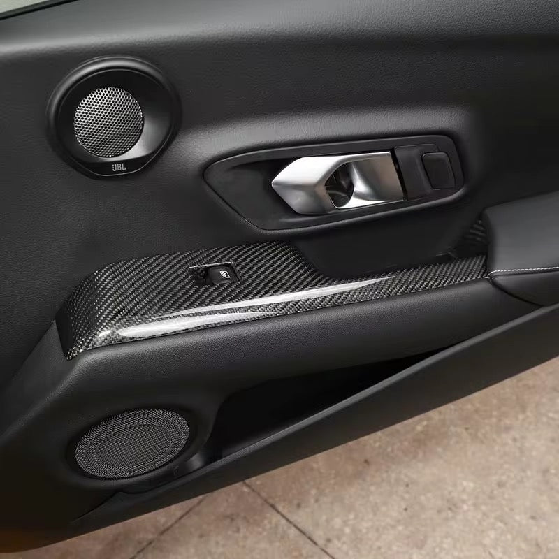 Interior Door Trim Cover Dry Carbon Fibre Toyota A90 Supra MK5