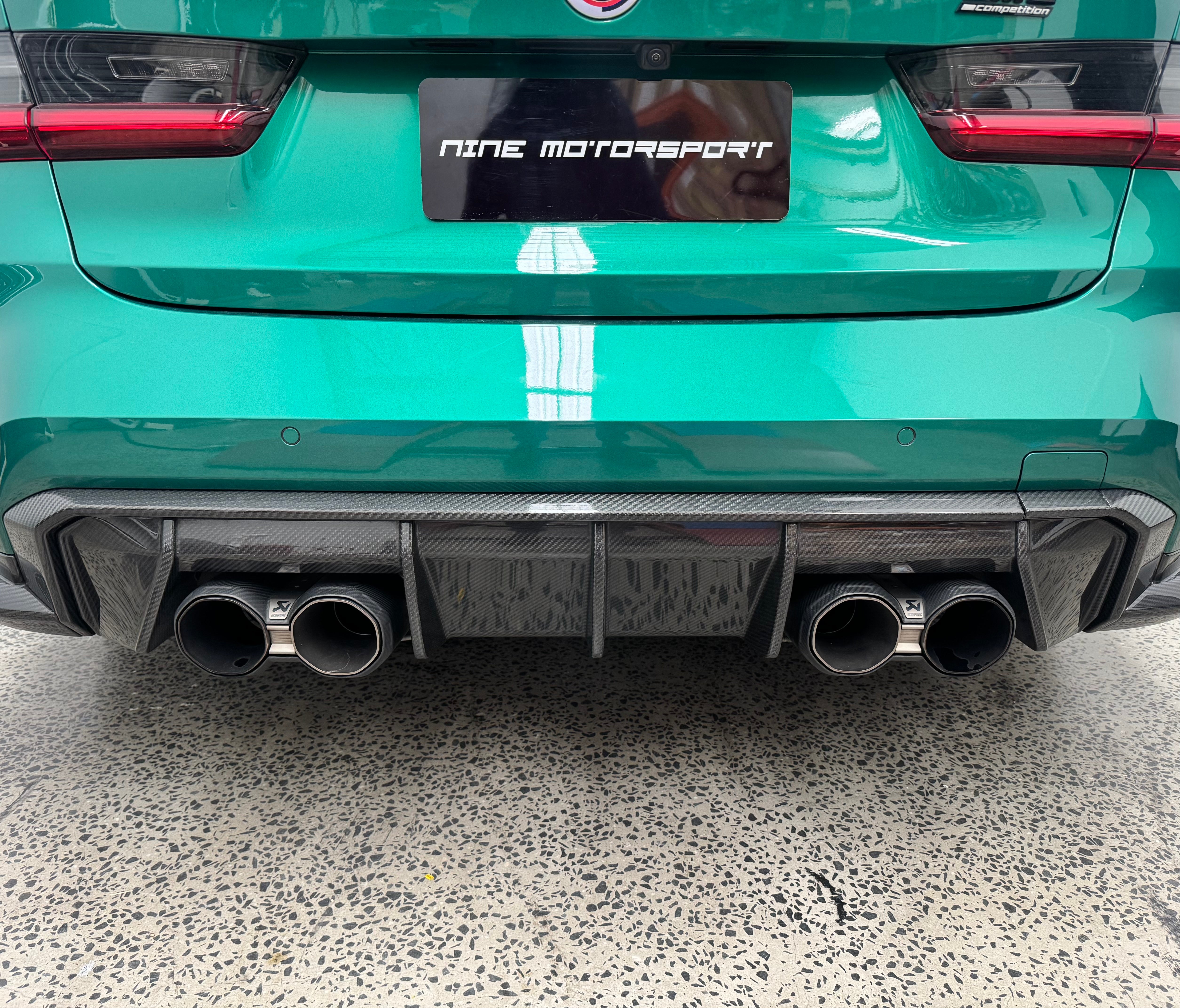 BMW M3 G80/G81/G82/G83 Dry Carbon Fibre OEM Style Diffuser Trim (Standard Quad Tip)