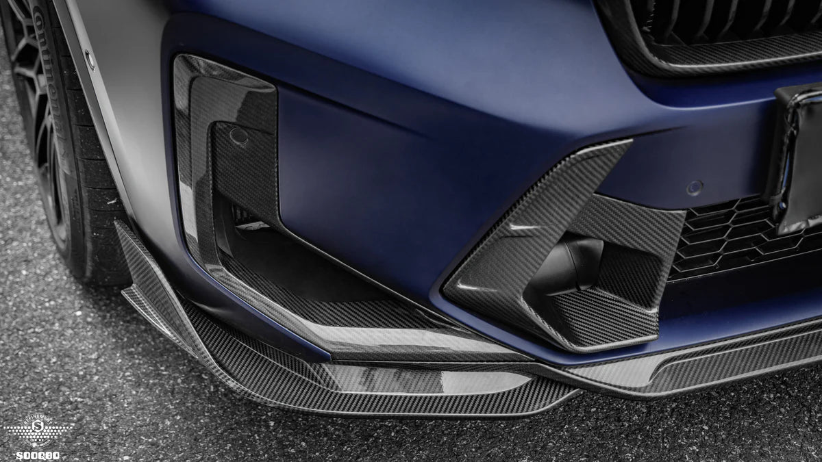 Sooqoo Pre Pregged Dry Carbon Fiber Front Lip for BMW X3M F97 LCI 2022+