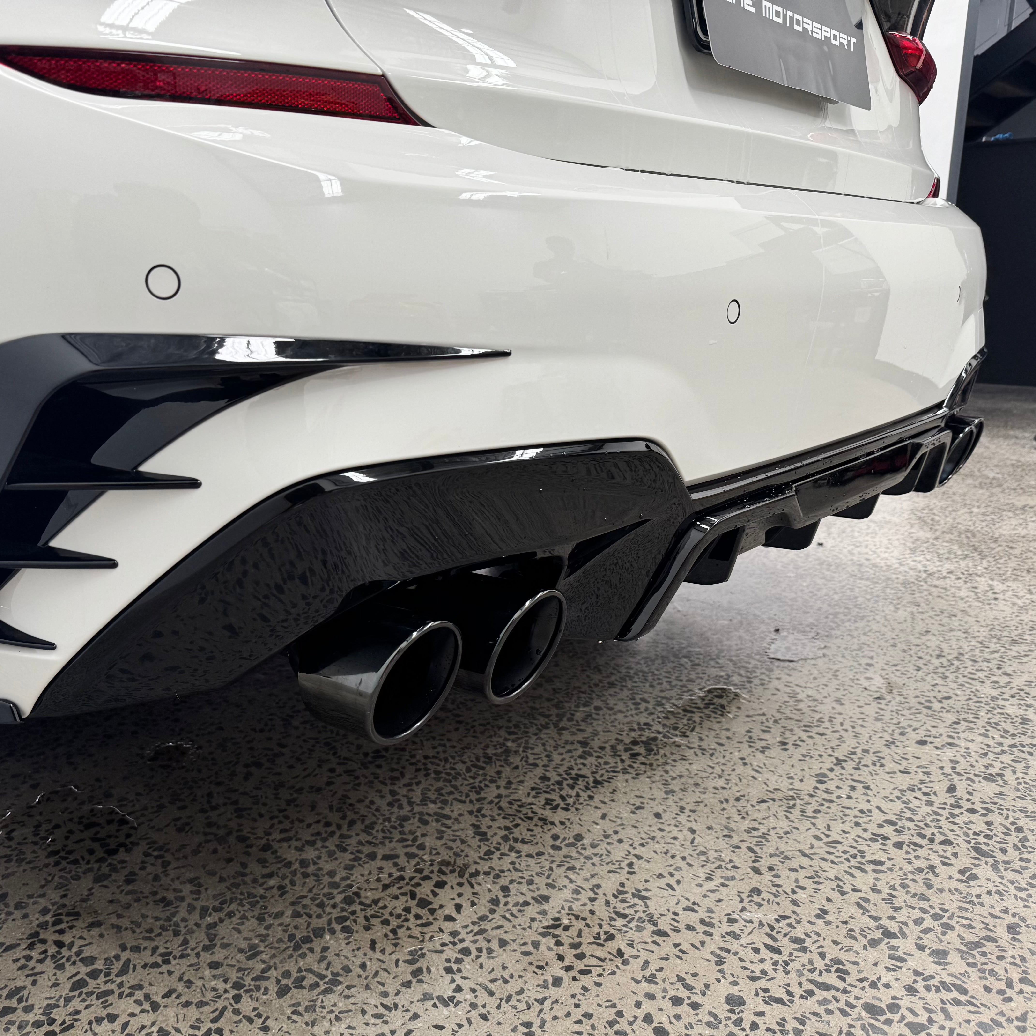 BMW 3 Series G20 Rear Diffuser V2 - Dual Exit (19-22) - Nine Motorsport