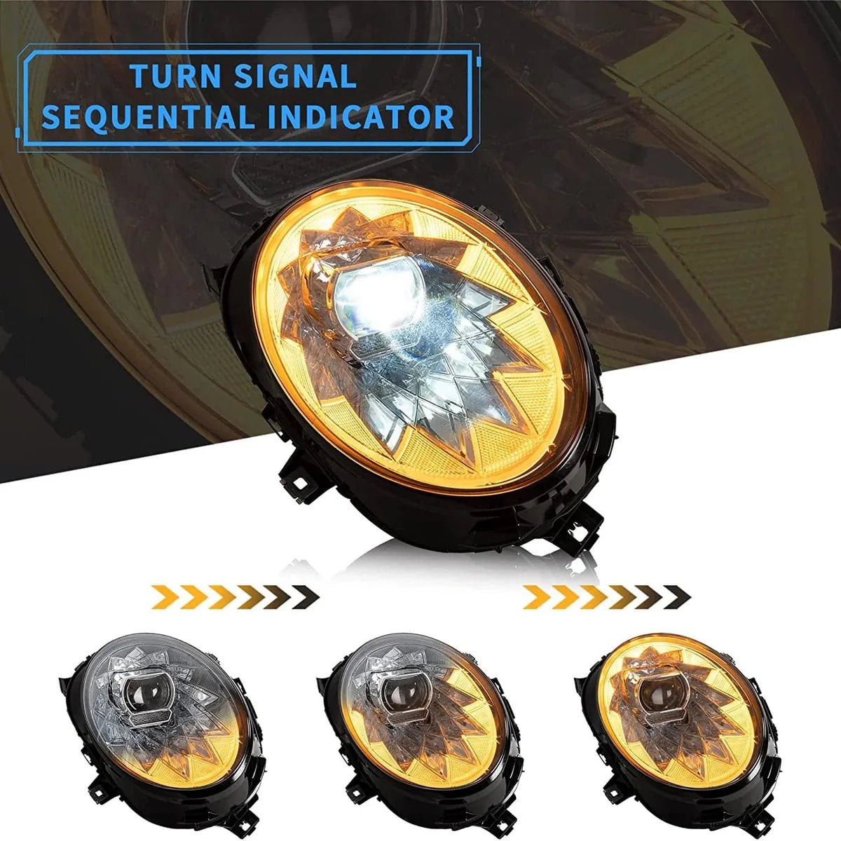 2014-2018 MINI COOPER F56 SEQUENTIAL LED HEADLIGHTS