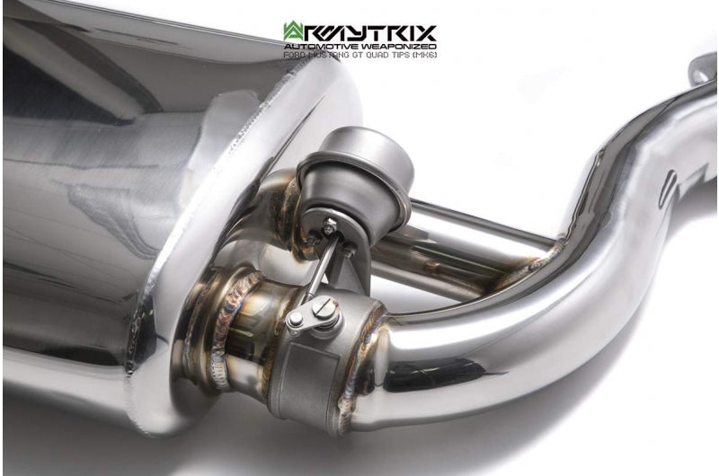 Armytrix Stainless Steel Valvetronic Cat Back Exhaust System Ford Mustang GT MK6 18+