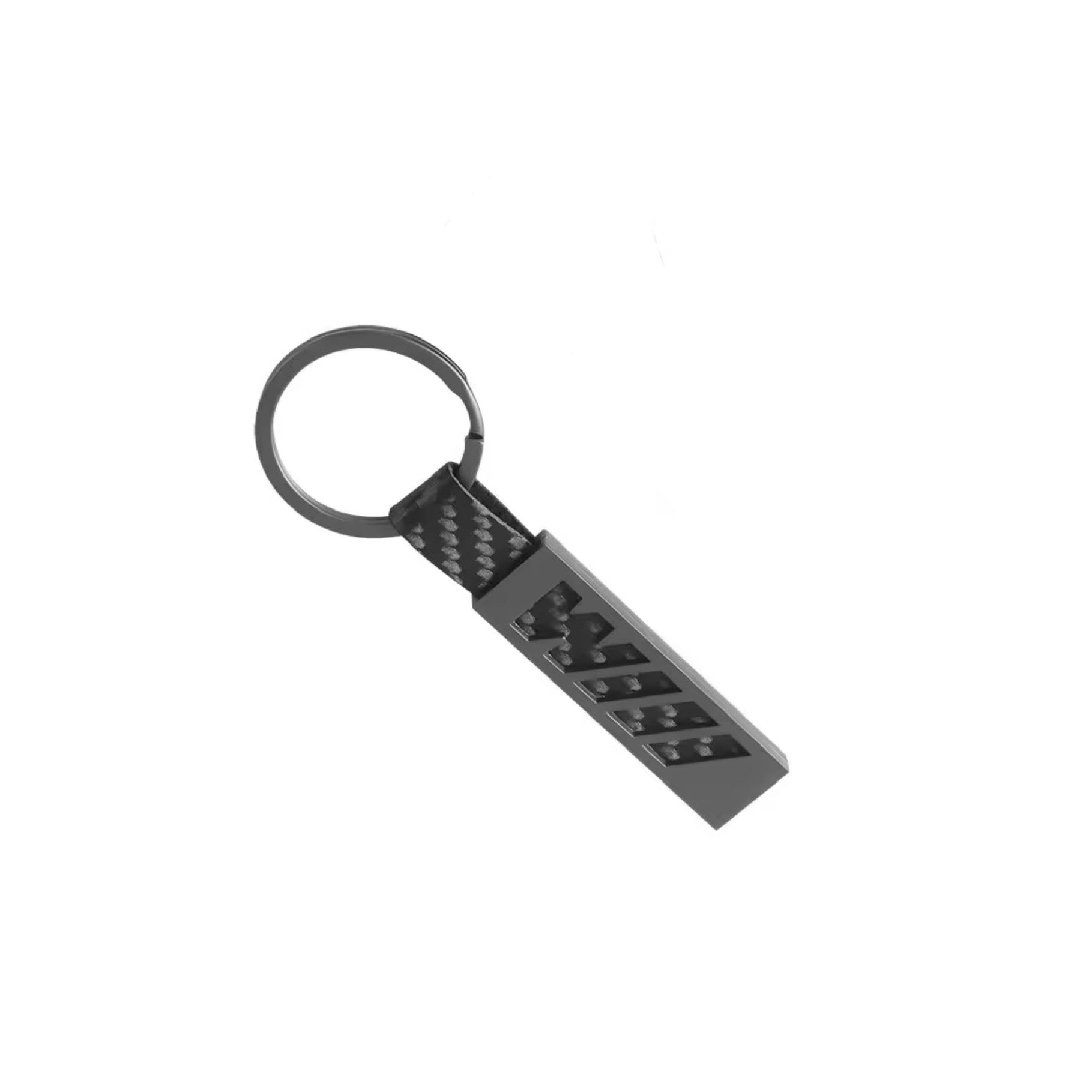 CARBON FIBRE LEATHER + ALLOY M KEYCHAIN FOR BMW