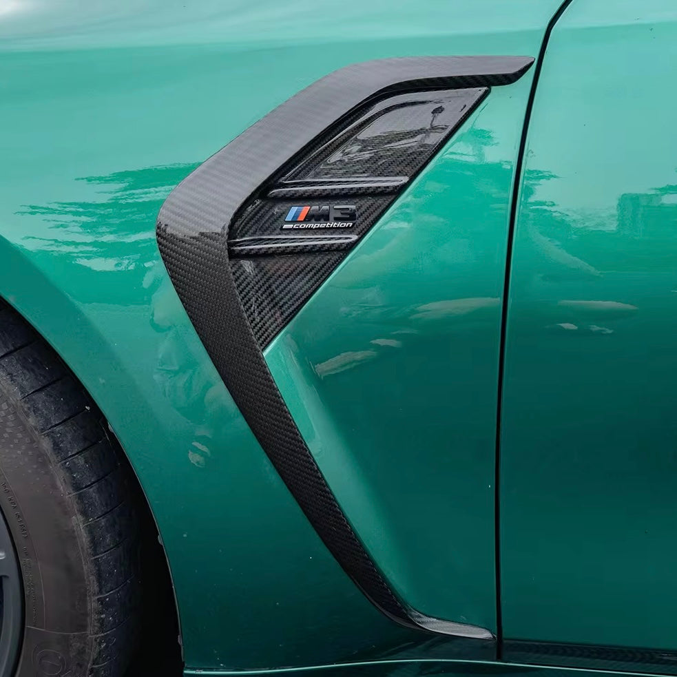 BMW G80 G81 M3 G82 G83 M4 Dry Carbon Fibre Side Fender Overlays