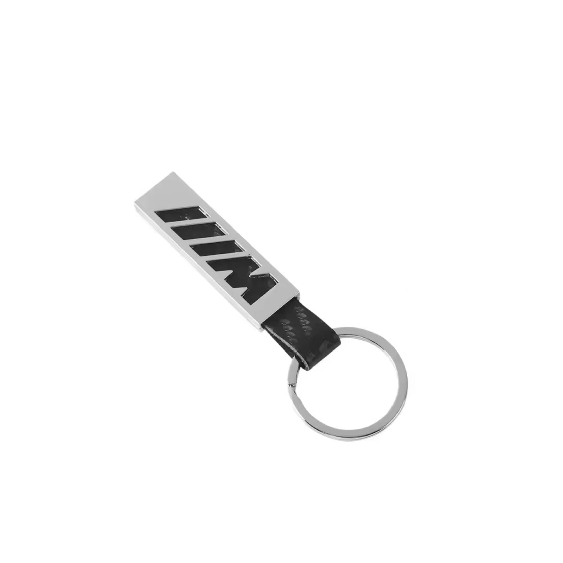 CARBON FIBRE LEATHER + ALLOY M KEYCHAIN FOR BMW