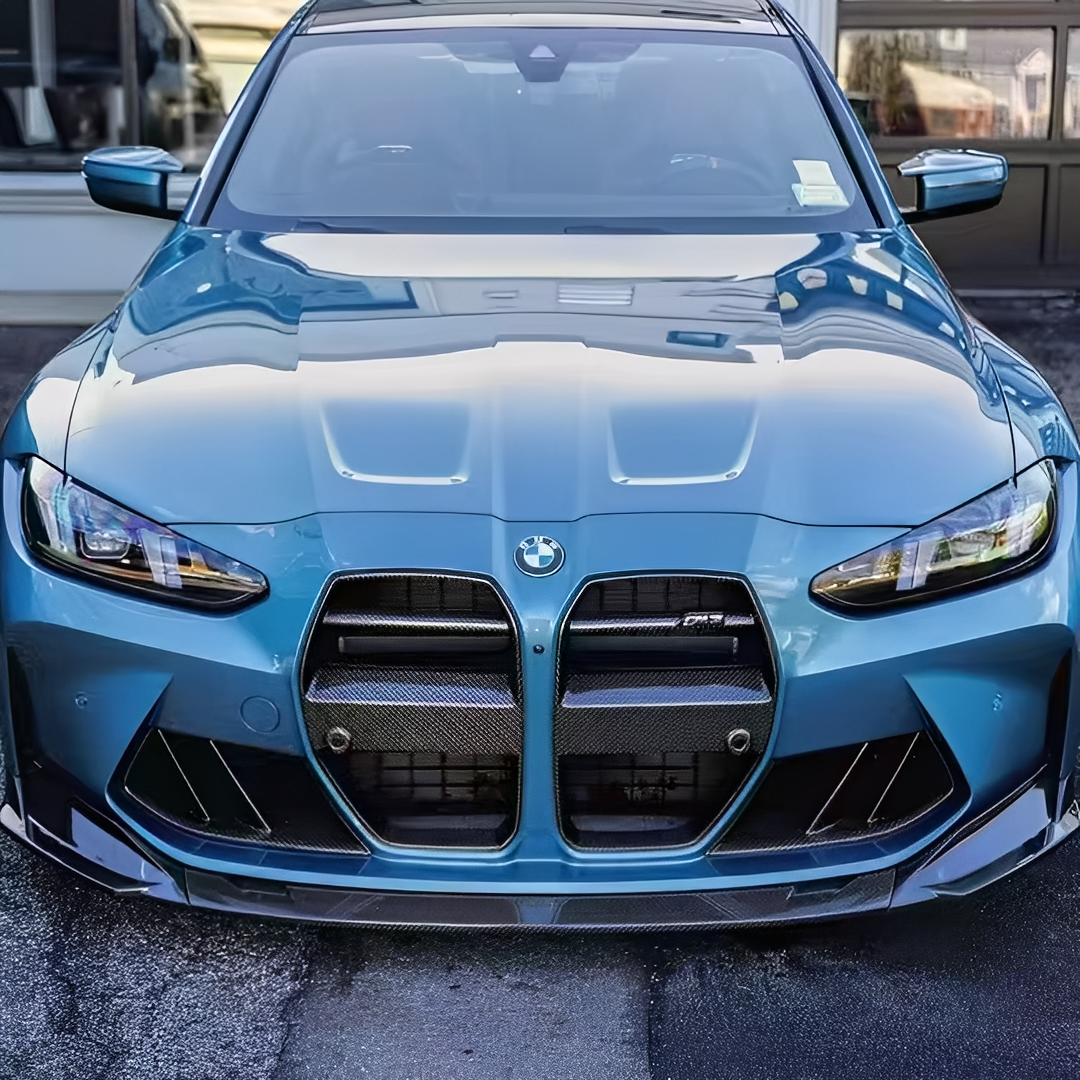 BMW G80 G81 M3 | G82 G83 M4 Replacement Dry Carbon Fibre Front Bumper Side Vent Covers R44 Style