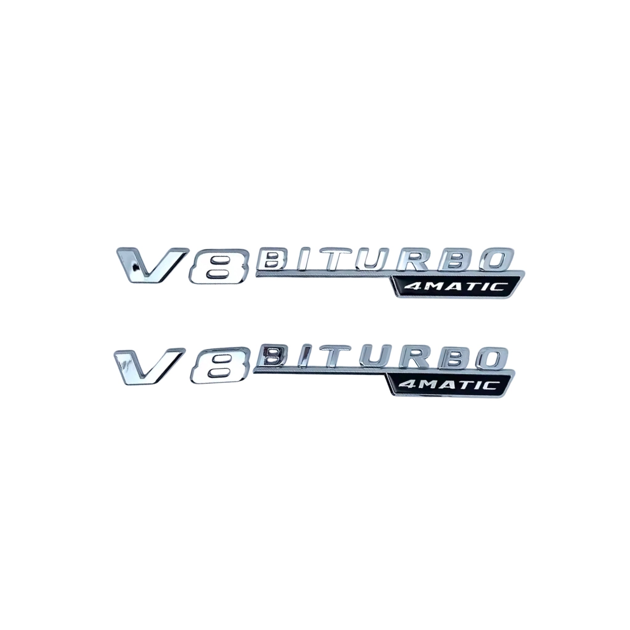 Mercedes Benz V8 BITURBO 4 MATIC Badges W205 | C205 | S205 | A205 | W212 | W213 | W213 | W222