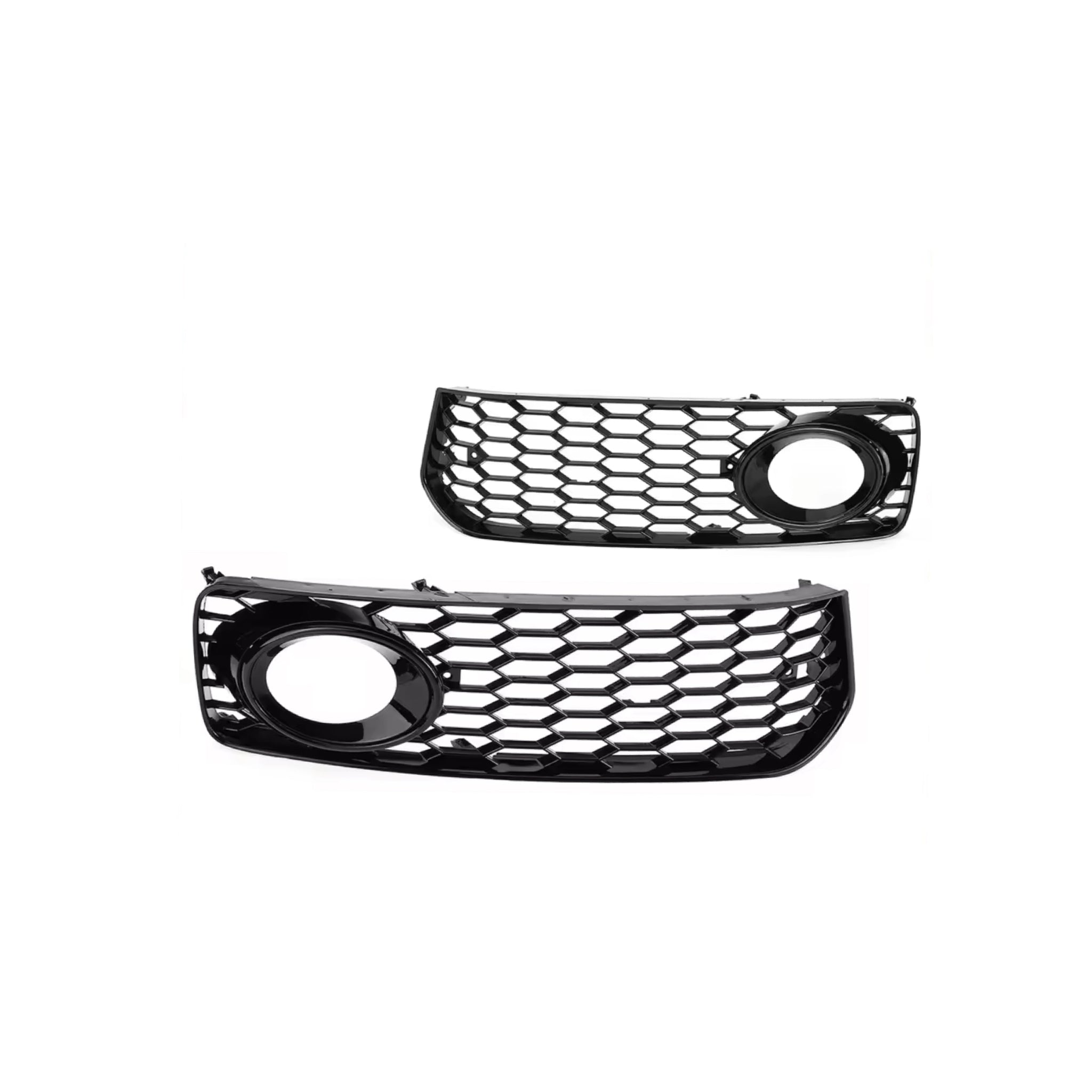 Audi A5|S5 Honeycomb Fog Light Grille Trim Black for S-Line Front Bumper B8 2008-2012