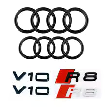 Audi R8 Gloss Black Badges (2015+)