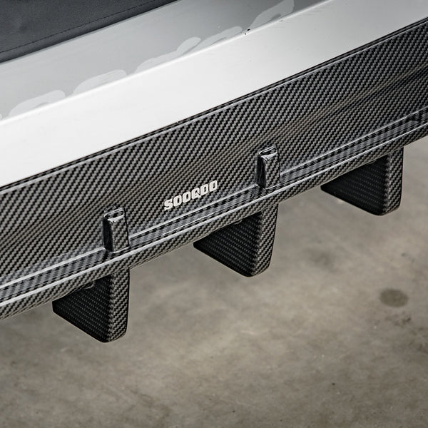 Sooqoo Pre Pregged Dry Carbon Fiber Rear Diffuser for BMW 8 Series G14 G15
