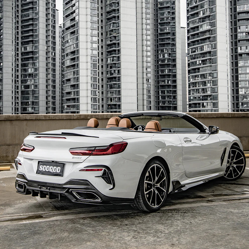 Sooqoo Pre Pregged Dry Carbon Fiber Side Skirt for BMW 8 Series G14 G15