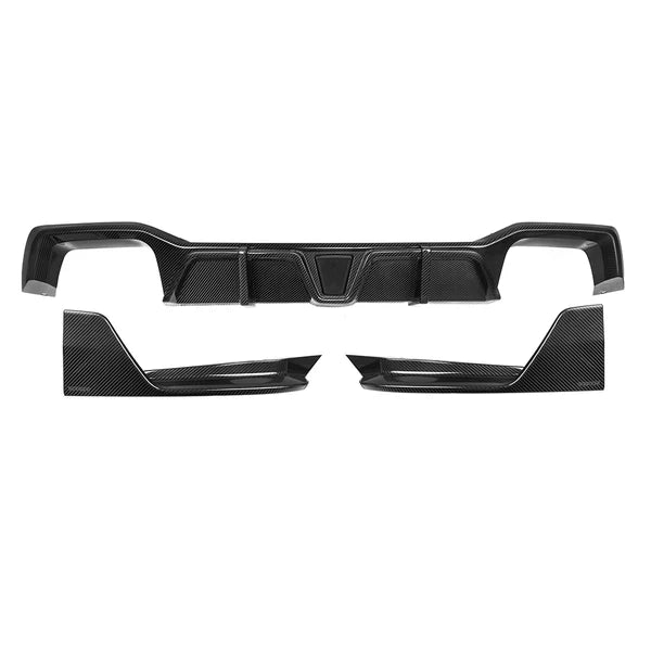 Sooqoo Pre Pregged Dry Carbon Fiber Rear Diffuser with Brake Light for BMW X4 G02 LCI 2022+