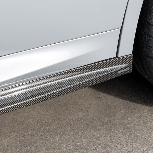 Sooqoo Pre Pregged Dry Carbon Fiber Side Skirts Type B for BMW X3/X4/iX3/X3M/X4M G01 G02 G08 F97 F98 Pre-LCI & LCI 2019+