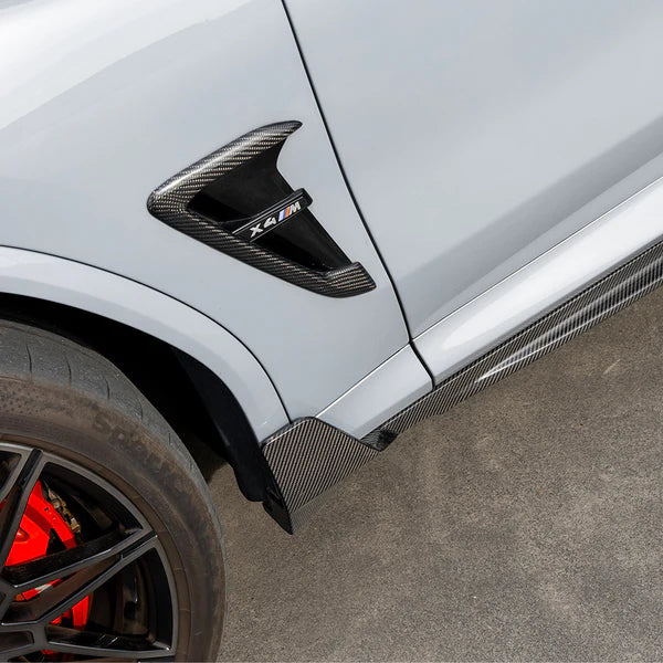 Sooqoo Pre Pregged Dry Carbon Fiber Side Skirts Type B for BMW X3/X4/iX3/X3M/X4M G01 G02 G08 F97 F98 Pre-LCI & LCI 2019+