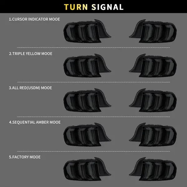 2015-2023 FORD MUSTANG LED SEQUENTIAL TAIL LIGHTS