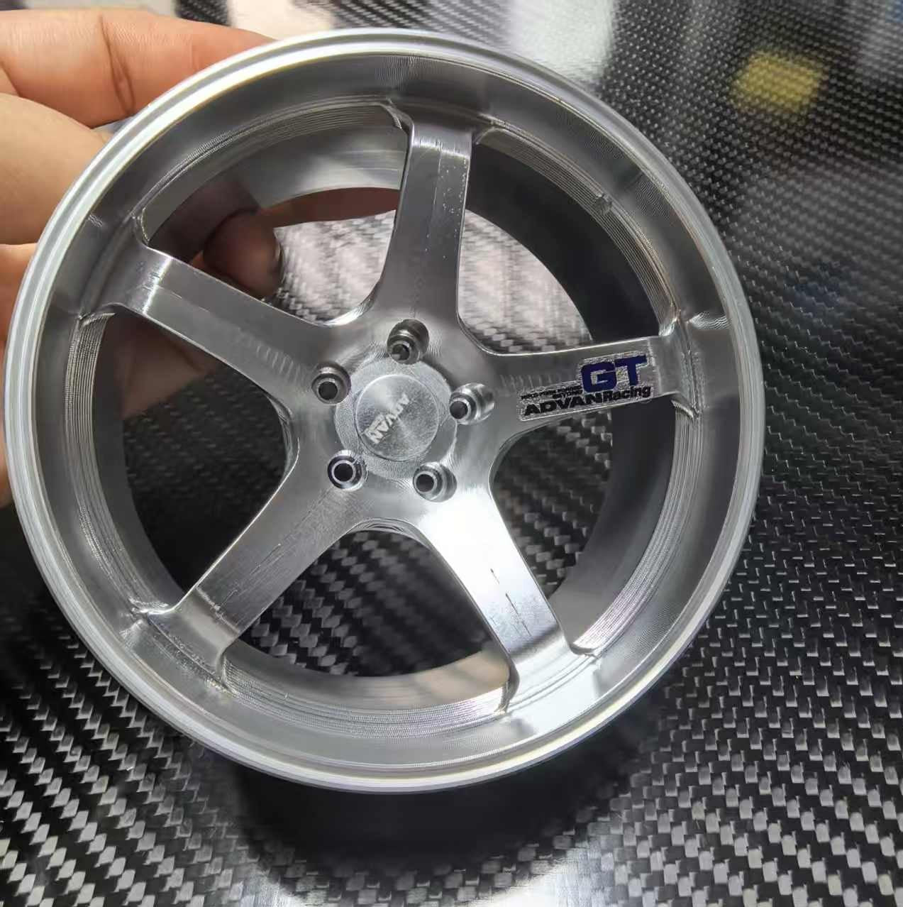 Advan GT Style 10cm Die-Cast Aluminium Mini Wheel Collectible
