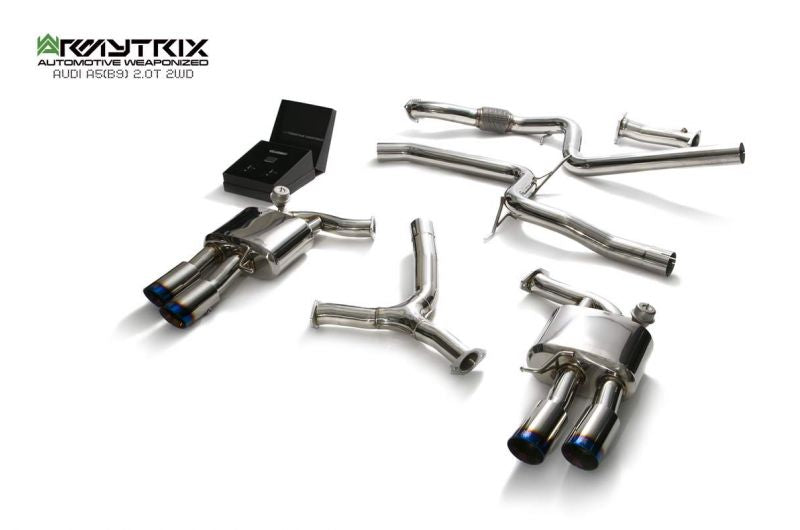 Armytrix Stainless Steel Valvetronic Cat Back Exhaust System Audi A5 B9 Coupe 2WD 16+