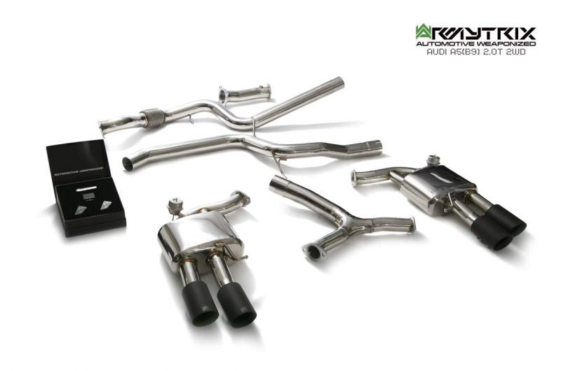 Armytrix Stainless Steel Valvetronic Cat Back Exhaust System Audi A5 B9 Coupe 2WD 16+