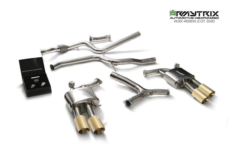 Armytrix Stainless Steel Valvetronic Cat Back Exhaust System Audi A5 B9 Coupe 2WD 16+