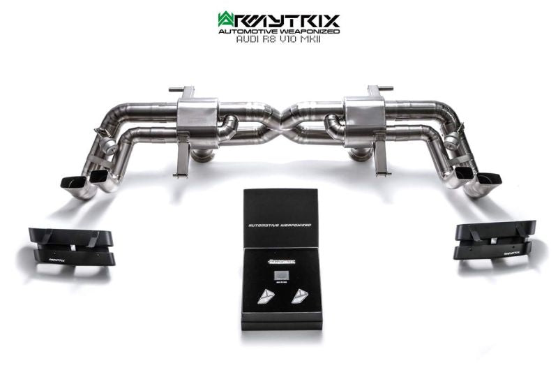 Armytrix Titanium Valvetronic Cat Back Exhaust System Audi R8 V8 Coupe/Spyder MKII 16-18
