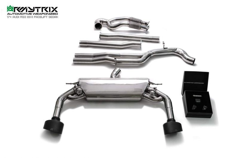 Armytrix Stainless Steel Valvetronic Cat Back Exhaust System Audi RS3 8V Sedan 17-20