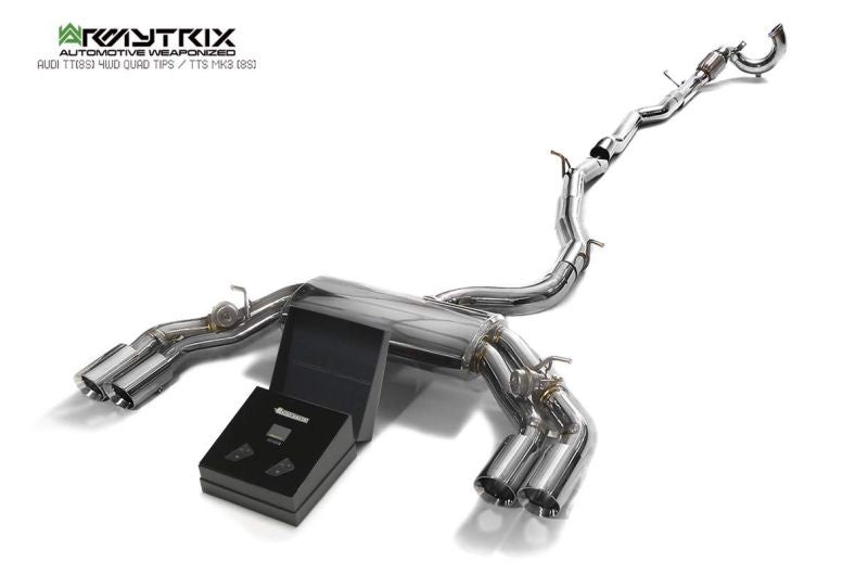 Armytrix Stainless Steel Valvetronic Cat Back Exhaust System Audi TTs 8S AWD 14+