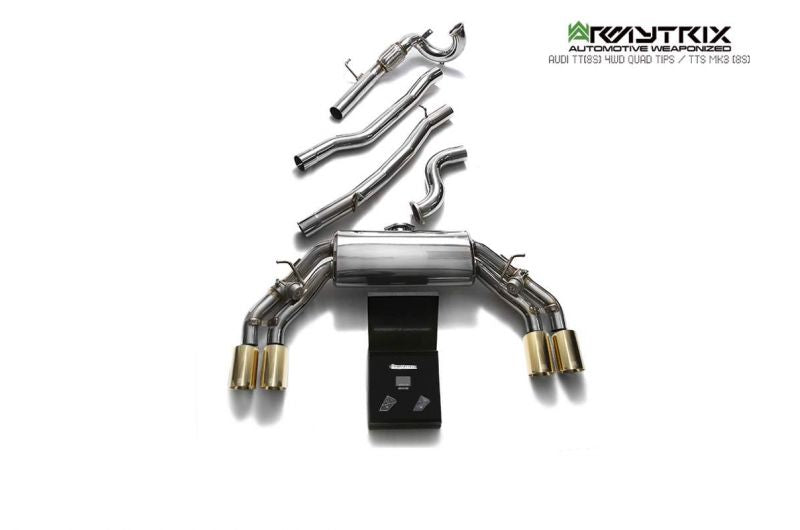 Armytrix Stainless Steel Valvetronic Cat Back Exhaust System Audi TTs 8S AWD 14+