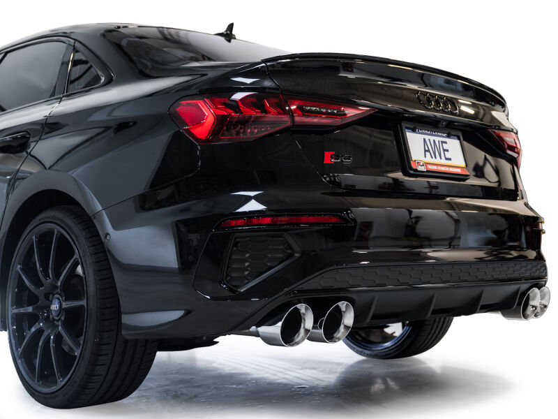 AWE 22-24 Audi 8Y S3 Track Edition Exhaust - Chrome Silver Tips