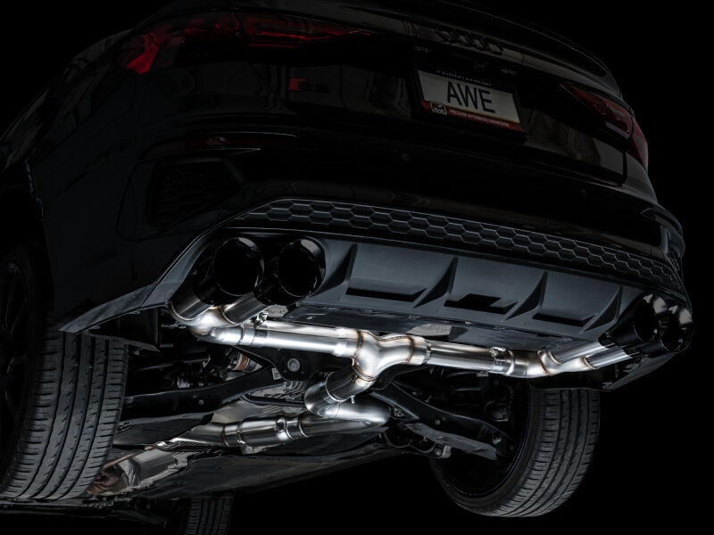 AWE 22-24 Audi 8Y S3 Track Edition Exhaust - Diamond Black Tips