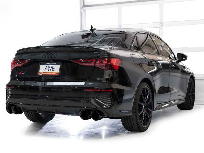 AWE 22-24 Audi 8Y S3 Track Edition Exhaust - Diamond Black Tips