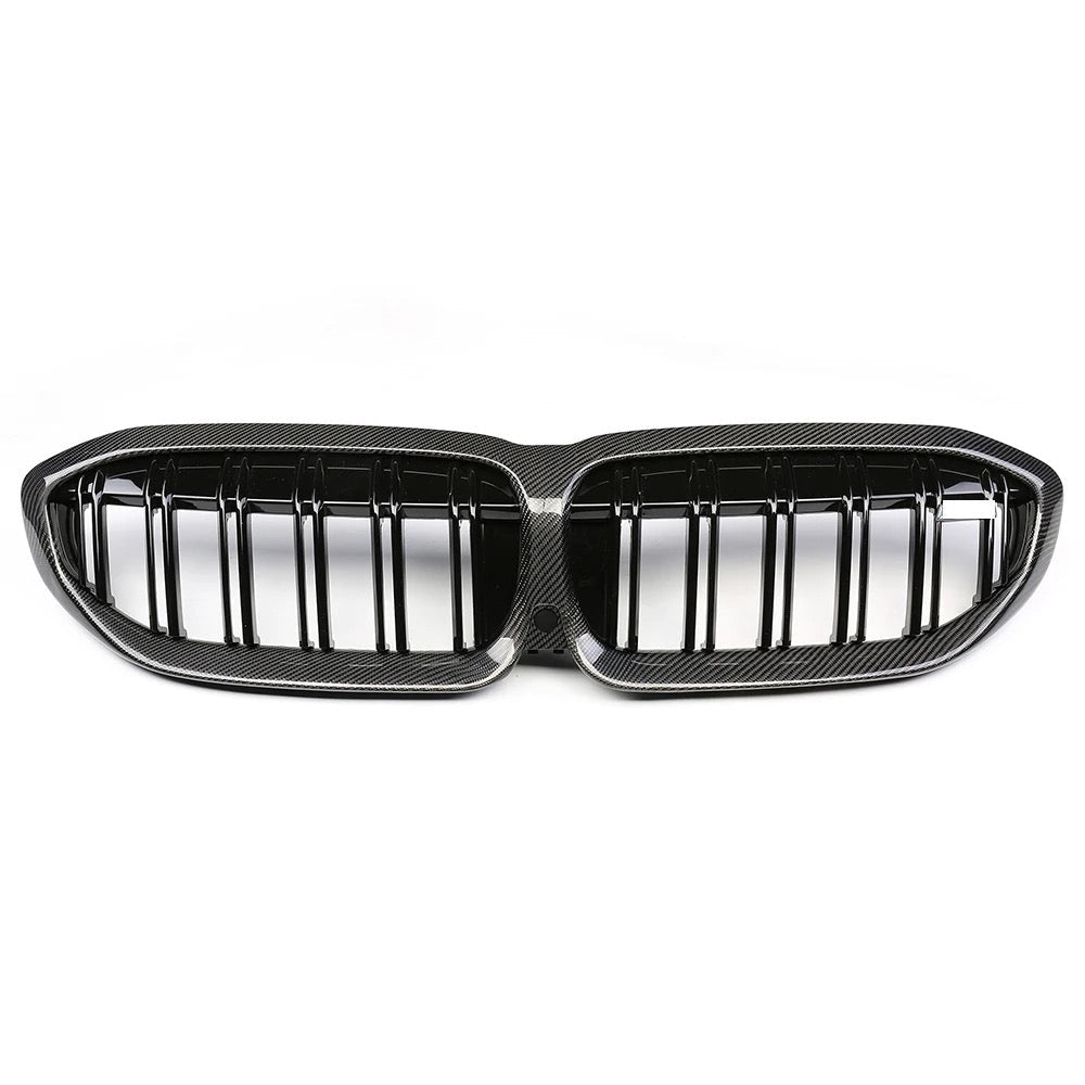 BMW 3 Series G20 (19 - 22) Front Grille Dual Slats Carbon Fibre - Nine Motorsport