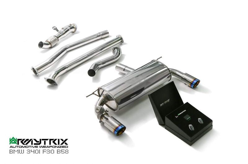 Armytrix Stainless Steel Valvetronic Cat Back Exhaust System BMW 340i F30, F31/440i F32, F36 16-19