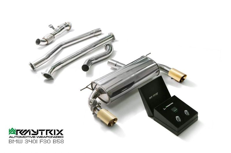 Armytrix Stainless Steel Valvetronic Cat Back Exhaust System BMW 340i F30, F31/440i F32, F36 16-19