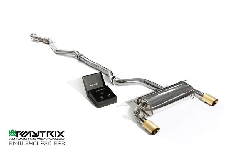 Armytrix Stainless Steel Valvetronic Cat Back Exhaust System BMW 340i F30, F31/440i F32, F36 16-19