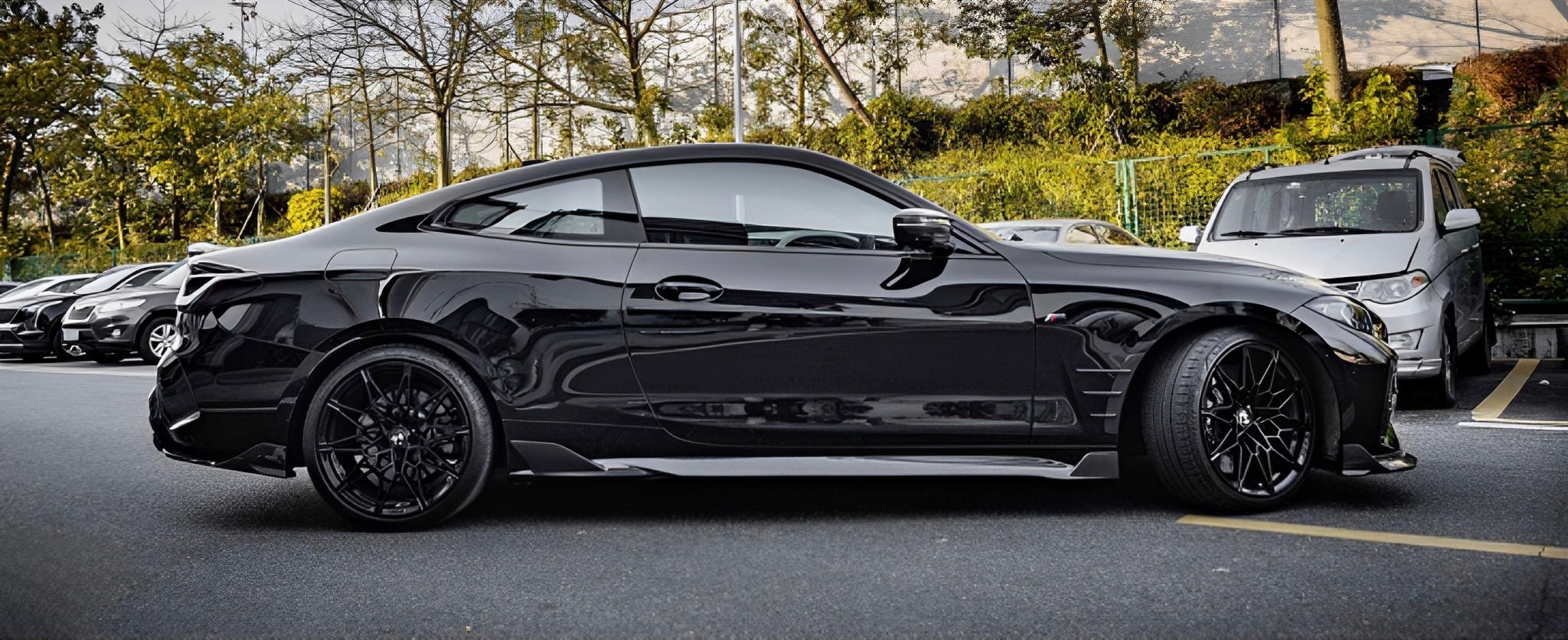 BMW 4 Series Carbon Fibre Side Skirts V2 G22 G23 (20 - 23) - Nine Motorsport