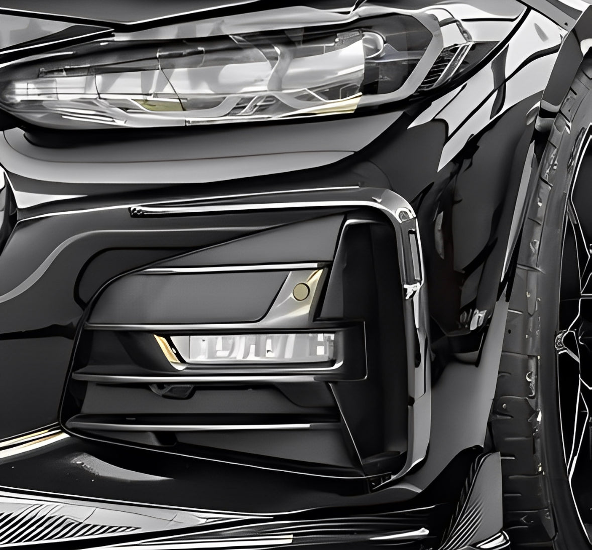 BMW 4 Series G22 G23 (2020 - 2023) Dry Carbon Fibre Front Canards - Nine Motorsport