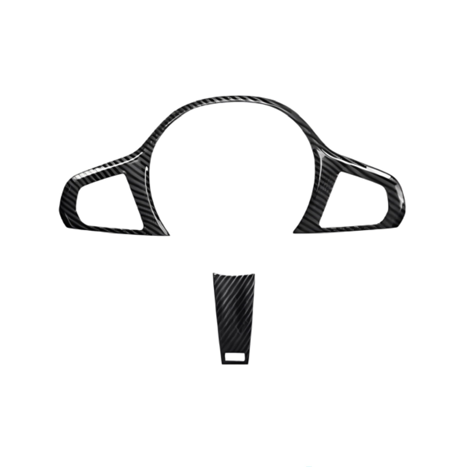 BMW 5 Series G30 | G31 LCI Carbon Fibre Style Steering Wheel Trim - Nine Motorsport