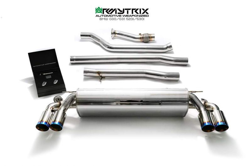 Armytrix Stainless Steel Valvetronic Cat Back Exhaust System BMW 520i/530i/530Xi G30/G31 17+