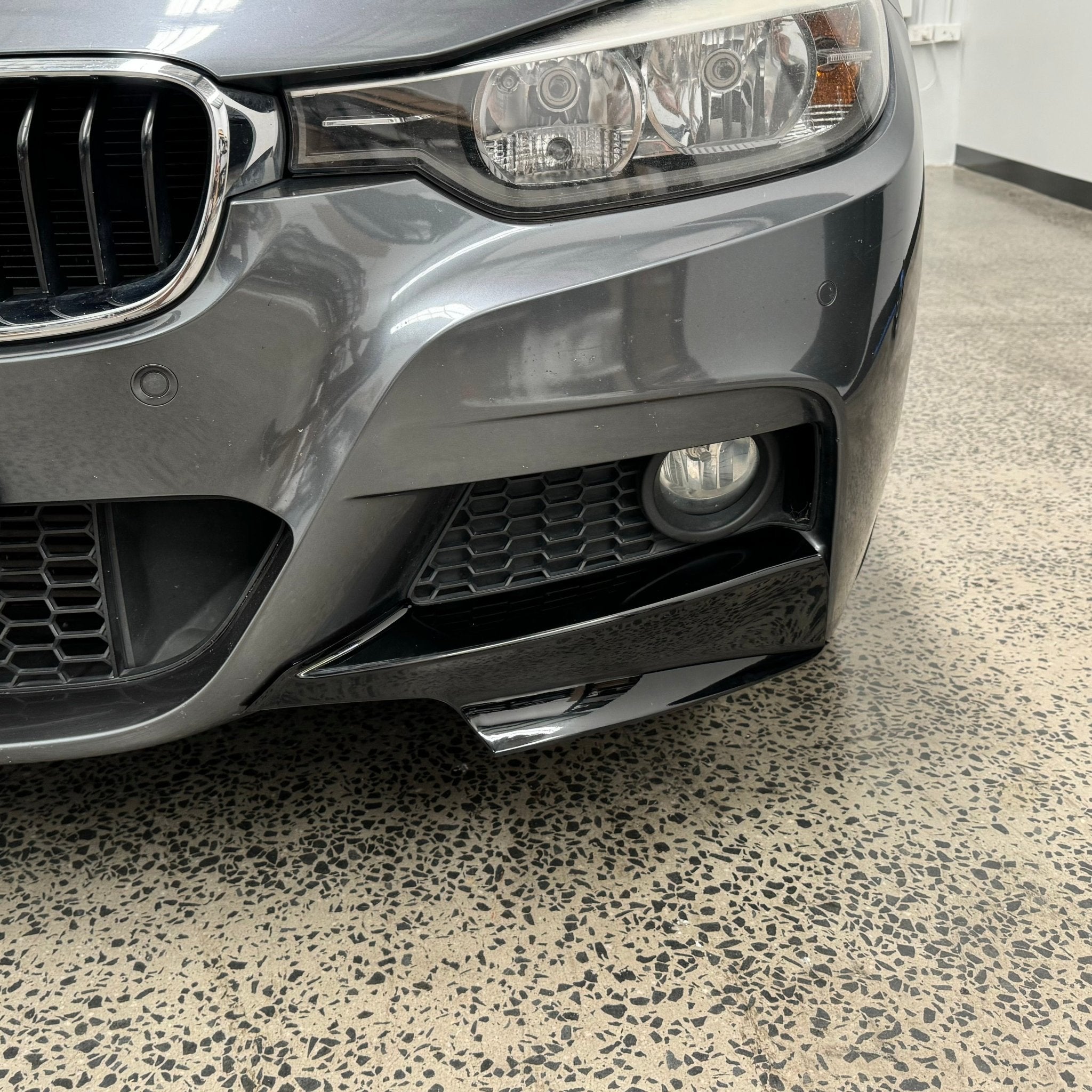 BMW F30 3 SERIES M SPORT Front Bumper Splitter Additions (12 - 18) - Nine Motorsport